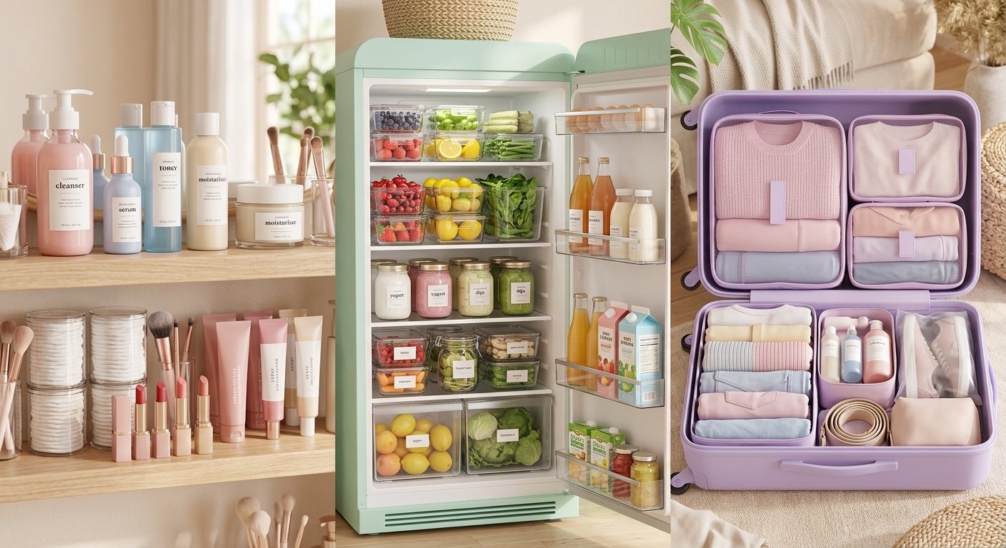 Organizing everyday objects perfectly in a drawer or suitcase